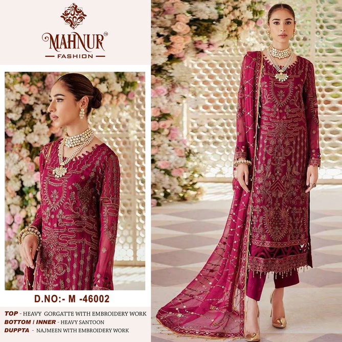 Mahnur Vol 46 Heavy Georgette Pakistani Suits Wholesale Clothing Suppliers In India
